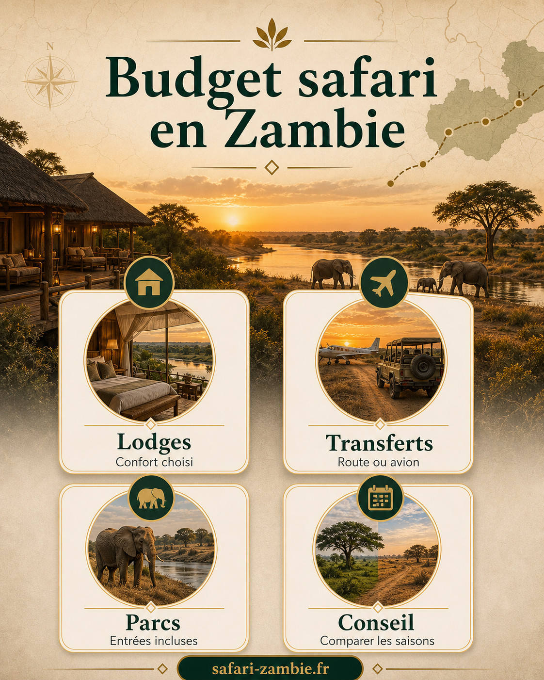Infographie - Quel budget pour votre devis safari en Zambie ? - safari-zambie.fr