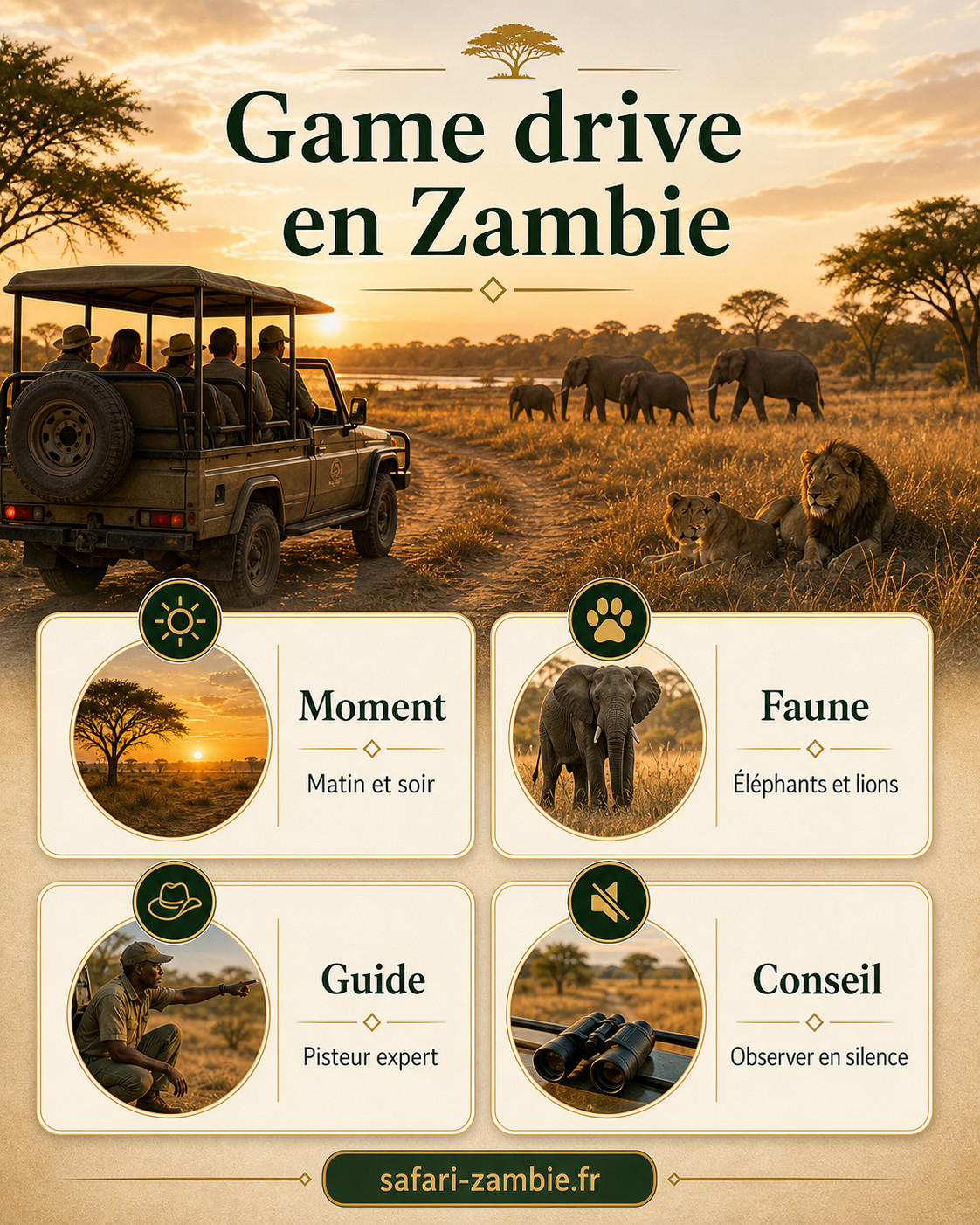 Infographie - Safari en Zambie : l’immersion au cœur de l’Afrique sauvage - safari-zambie.fr