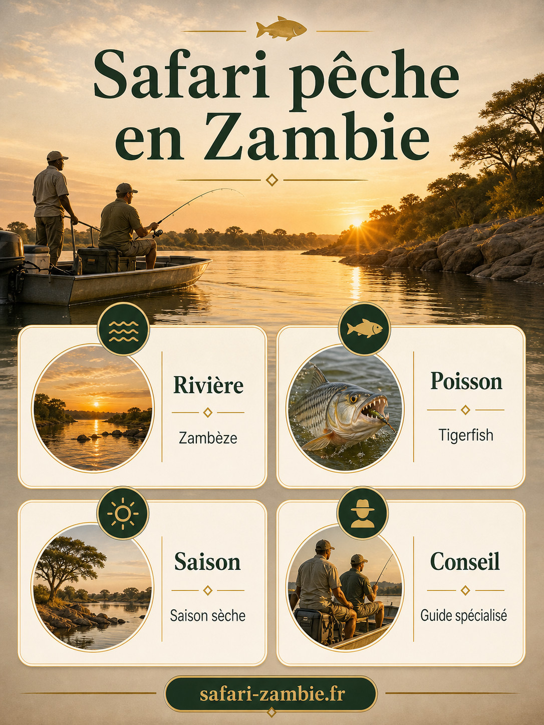 Infographie - Safari pêche en Zambie : traquer le Tigerfish dans le bush - safari-zambie.fr